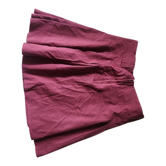 D&G Dolce & Gabbana Maroon Pleated Mini Skirt Size 26/40 Made in Italy - Picture 5 of 10